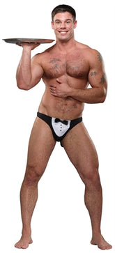 MaitreD Thong Novelty Men’s Lingerie with Tuxedo Design Mens Costumes